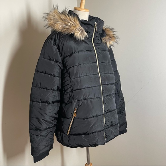 NEW Bodilove Women’s Thickened Black Winter Puffer Jacketket w/Removable Hood-3X - Picture 10 of 15